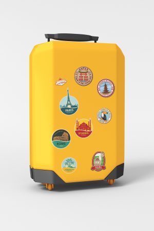 Dünya Şehirleri Temalı Laptop Notebook Kask Telefon Valiz Sticker Etiket Seti - Görsel 6