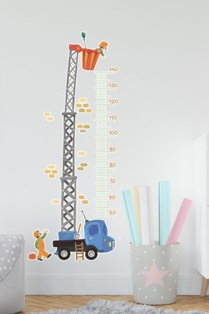 Boy Ölçer Duvar Sticker Çocuk Bebek Odası Kapı Kreş Anaokulu - Görsel 1