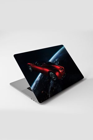 Uzayda Uçan Tesla Temalı Laptop Pc Macbook Üzerine Kaplama - Görsel 4