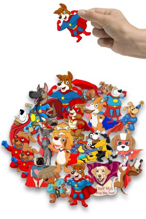 Süper Köpekler Etiket Sticker Seti - Görsel 1