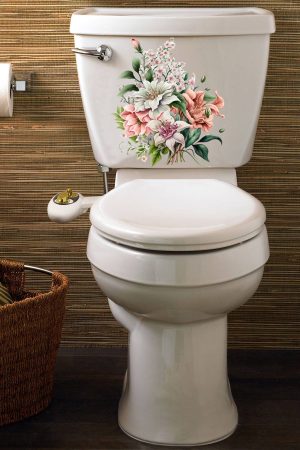 Soft Renkli Kır Çiçekleri Klozet Sticker Banyo Sticker - Görsel 4
