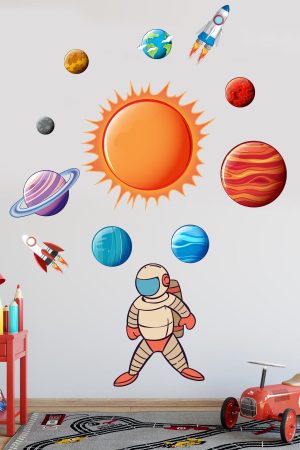 Güneş Sistemi Duvar Sticker Çocuk Odası - Görsel 1
