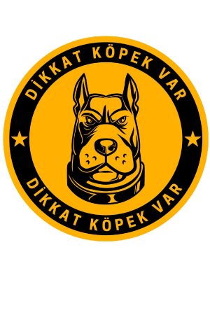 Dikkat Köpek Var Sticker Uyarı Levhası 28 Cm - Görsel 1