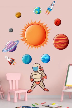 Güneş Sistemi Duvar Sticker Çocuk Odası - Görsel 2