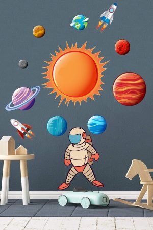 Güneş Sistemi Duvar Sticker Çocuk Odası - Görsel 3
