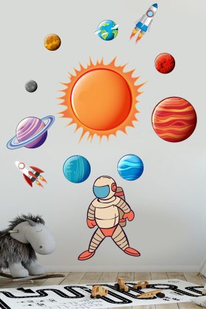 Güneş Sistemi Duvar Sticker Çocuk Odası - Görsel 4