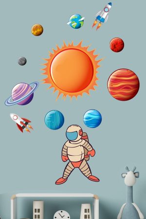 Güneş Sistemi Duvar Sticker Çocuk Odası - Görsel 5